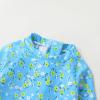 imageInfant Baby Girl Swimsuit OnePiece Long Sleeve Rash Guard with Hat Set Floral Zipper Bathing Suit Leopard Beach WearBlue Floral Fragments