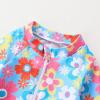 imageInfant Baby Girl Swimsuit OnePiece Long Sleeve Rash Guard with Hat Set Floral Zipper Bathing Suit Leopard Beach WearBlue1