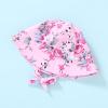 imageInfant Baby Girl Swimsuit OnePiece Long Sleeve Rash Guard with Hat Set Floral Zipper Bathing Suit Leopard Beach WearFlower4