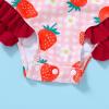 imageInfant Baby Girl Swimsuit OnePiece Long Sleeve Rash Guard with Hat Set Floral Zipper Bathing Suit Leopard Beach WearPinkstrawberry