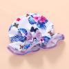 imageInfant Baby Girl Swimsuit OnePiece Long Sleeve Rash Guard with Hat Set Floral Zipper Bathing Suit Leopard Beach WearPurolebutterfly1