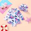 imageInfant Baby Girl Swimsuit OnePiece Long Sleeve Rash Guard with Hat Set Floral Zipper Bathing Suit Leopard Beach WearPurolebutterfly1
