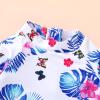 imageInfant Baby Girl Swimsuit OnePiece Long Sleeve Rash Guard with Hat Set Floral Zipper Bathing Suit Leopard Beach WearPurolebutterfly1