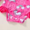 imageInfant Baby Girl Swimsuit OnePiece Long Sleeve Rash Guard with Hat Set Floral Zipper Bathing Suit Leopard Beach WearRosered1