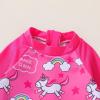 imageInfant Baby Girl Swimsuit OnePiece Long Sleeve Rash Guard with Hat Set Floral Zipper Bathing Suit Leopard Beach WearRosered1