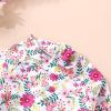 imageInfant Baby Girl Swimsuit OnePiece Long Sleeve Rash Guard with Hat Set Floral Zipper Bathing Suit Leopard Beach WearWhite Purple Flower