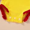 imageInfant Baby Girl Swimsuit OnePiece Long Sleeve Rash Guard with Hat Set Floral Zipper Bathing Suit Leopard Beach WearYellow36 Months