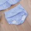 imageYOUNGER TREE Toddler Baby Girls Summer Swimsuit Sleeveless Striped Swimwear TwoPiece Suit Beach BikiniBlue