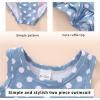 imageYOUNGER TREE Toddler Baby Girls Summer Swimsuit Sleeveless Striped Swimwear TwoPiece Suit Beach BikiniBlue Swimsuit