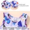 imageYOUNGER TREE Toddler Baby Girls Summer Swimsuit Sleeveless Striped Swimwear TwoPiece Suit Beach BikiniButterfly Purple Swimsuit