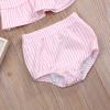 imageYOUNGER TREE Toddler Baby Girls Summer Swimsuit Sleeveless Striped Swimwear TwoPiece Suit Beach BikiniPink