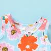 imageYOUNGER TREE Toddler Baby Girls Summer Swimsuit Sleeveless Striped Swimwear TwoPiece Suit Beach BikiniPink and Floral