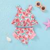 imageYOUNGER TREE Toddler Baby Girls Summer Swimsuit Sleeveless Striped Swimwear TwoPiece Suit Beach BikiniRuffle and Watermelon