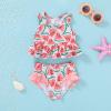 imageYOUNGER TREE Toddler Baby Girls Summer Swimsuit Sleeveless Striped Swimwear TwoPiece Suit Beach BikiniRuffle and Watermelon