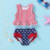 imageYOUNGER TREE Toddler Baby Girls Summer Swimsuit Sleeveless Striped Swimwear TwoPiece Suit Beach BikiniStripe and Stars Swimsuit