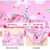 imageYOUNGER TREE Toddler Baby Girls Summer Swimsuit Sleeveless Striped Swimwear TwoPiece Suit Beach BikiniUnicorn Pink Swimsuit