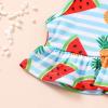 imageYOUNGER TREE Toddler Baby Girls Summer Swimsuit Sleeveless Striped Swimwear TwoPiece Suit Beach BikiniWatermelon Swimsuit