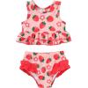 imageYOUNGER TREE Toddler Baby Girls Summer Swimsuit Sleeveless Striped Swimwear TwoPiece Suit Beach BikiniStrawberry Pink Swimsuit