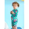 imageBaby Toddler Girls Swimsuit OnePiece Bathing Suit Full Zip Sun Protection Swimwear Rash Guard Swim SuitGreenflower