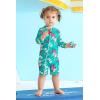 imageBaby Toddler Girls Swimsuit OnePiece Bathing Suit Full Zip Sun Protection Swimwear Rash Guard Swim SuitGreenflower