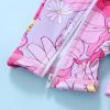 imageBaby Toddler Girls Swimsuit OnePiece Bathing Suit Full Zip Sun Protection Swimwear Rash Guard Swim SuitPinkflower