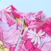imageBaby Toddler Girls Swimsuit OnePiece Bathing Suit Full Zip Sun Protection Swimwear Rash Guard Swim SuitPinkflower