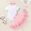 imageNewborn Baby Girls My 1st Birthday Dress Infant Shiny Printed Sequin Bowknot Tutu Princess DressDonut Sweet One