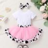 imageNewborn Baby Girls My 1st Birthday Dress Infant Shiny Printed Sequin Bowknot Tutu Princess DressHoly Cow im One