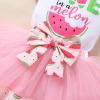 imageNewborn Baby Girls My 1st Birthday Dress Infant Shiny Printed Sequin Bowknot Tutu Princess DressOne in a Melon