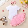 imageNewborn Baby Girls My 1st Birthday Dress Infant Shiny Printed Sequin Bowknot Tutu Princess DressOne in a Melon
