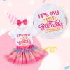 imageNewborn Baby Girls My 1st Birthday Dress Infant Shiny Printed Sequin Bowknot Tutu Princess DressStar Glitter Gradient Tutu