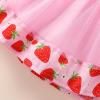 imageNewborn Baby Girls My 1st Birthday Dress Infant Shiny Printed Sequin Bowknot Tutu Princess DressSweet Onestrawberry