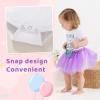 imageNewborn Baby Girls My 1st Birthday Dress Infant Shiny Printed Sequin Bowknot Tutu Princess DressWhite