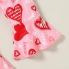 imageYOUNGER TREE 3Pcs Valentines Baby Girl Outfit Newborn Infant My First Valentines Day Romper Love Pattern Pant Clothes SetsWhite