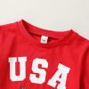 imageYOUNGER TREE 4th of July Toddler Baby Boys Summer Outfits Short Sleeve TShirt American Flag Shorts Independence Day SetsRedgrey