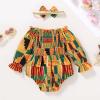 imageYOUNGER TREE African Baby Clothes Girl Dashiki Ankara Outfit SetBubble Romper