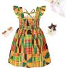 imageYOUNGER TREE African Baby Clothes Girl Dashiki Ankara Outfit SetSleeveless Button Dress