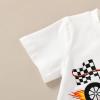 imageYOUNGER TREE Baby Boy Clothes 1 Year Old Boy Clothes First Birthday Outfit Boy Short Sleeve TShirt Infant Boy Summer OutfitsWhite Racer