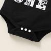 imageYOUNGER TREE Baby Girl 1st Birthday Outfit  My First Birthday Romper ampamp Flared PantsCow One