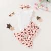 imageYOUNGER TREE Baby Girl 1st Birthday Outfit  My First Birthday Romper ampamp Flared PantsFootball One