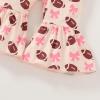 imageYOUNGER TREE Baby Girl 1st Birthday Outfit  My First Birthday Romper ampamp Flared PantsFootball One
