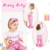 imageYOUNGER TREE Baby Girl 1st Birthday Outfit  My First Birthday Romper ampamp Flared PantsSweet One