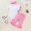 imageYOUNGER TREE Baby Girl 1st Birthday Outfit  My First Birthday Romper ampamp Flared PantsSweet One