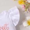 imageYOUNGER TREE Baby Girl 1st Birthday Outfit  My First Birthday Romper ampamp Flared PantsSweet One Watermelon