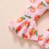 imageYOUNGER TREE Baby Girl 1st Birthday Outfit  My First Birthday Romper ampamp Flared PantsSweet Onepeach