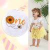 imageYOUNGER TREE Baby Girl 1st Birthday Outfits One Year Old Clothes Romper Tutu Cake Smash Skirt with Headband Baby Girl GiftsBee Sunflower