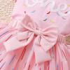 imageYOUNGER TREE Baby Girl 1st Birthday Outfits One Year Old Clothes Romper Tutu Cake Smash Skirt with Headband Baby Girl GiftsSweet One Candy
