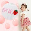 imageYOUNGER TREE Baby Girl 1st Birthday Outfits One Year Old Clothes Romper Tutu Cake Smash Skirt with Headband Baby Girl GiftsSweet One Strawberry