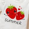 imageYOUNGER TREE Baby Girl Clothes Cartoon Short Sleeve Romper and Floral Ruffle Shorts with Headband Newborn Girl Summer OutfitRedstrawberry36 Months