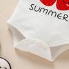 imageYOUNGER TREE Baby Girl Clothes Cartoon Short Sleeve Romper and Floral Ruffle Shorts with Headband Newborn Girl Summer OutfitRedstrawberry36 Months
